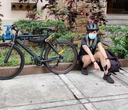 Me sitting beside my bike